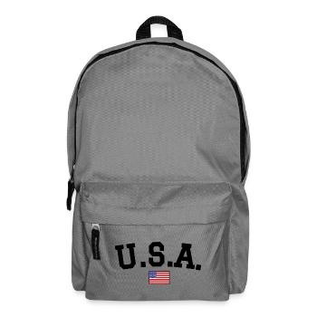 USA Flag Design Black - Backpack - elephant grey - Front