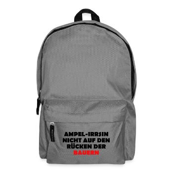 Ampel-Irsinn nicht auf den Rücken der Bauern - Rucksack - Mittelgrau - Vorne