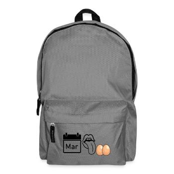 MRZ LCK EIER, Humor, MÄRZ LECK EIER  - Rucksack - Mittelgrau - Vorne