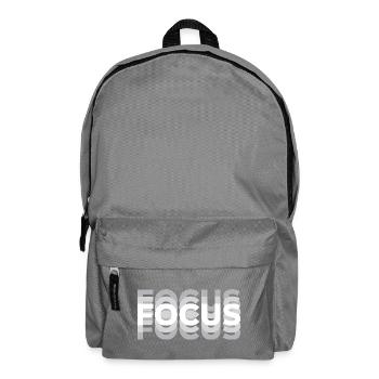 Focus Optische Täuschung Typografie Motiv - Rucksack - Mittelgrau - Vorne