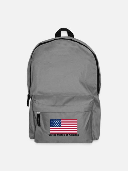 USA Fahne - Rucksack - Mittelgrau