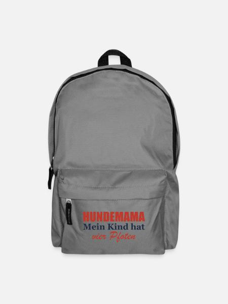 Hundemama – Mein Kind hat vier Pfoten - Rucksack - Mittelgrau