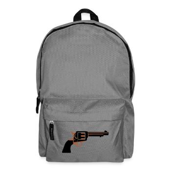Revolver Pistole Western Icon - Rucksack - Mittelgrau - Vorne