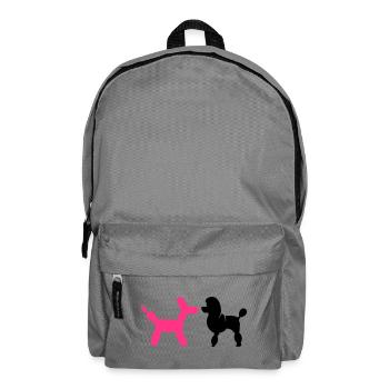 Pudel und Luftballon-Pudel - Rucksack - Mittelgrau - Vorne