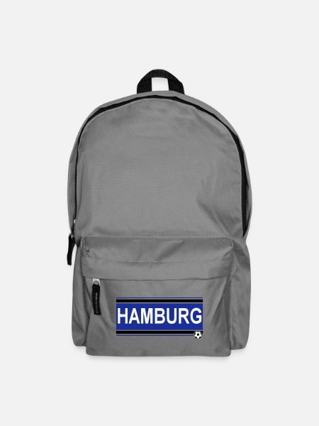 Hamburg , Tradition , Hamburg Fussball Fan (25) - Rucksack - Mittelgrau