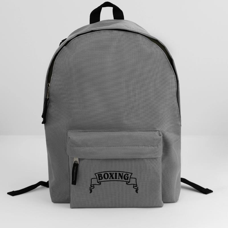 Boxen Boxtext in Wimpel oder Banner Rucksack