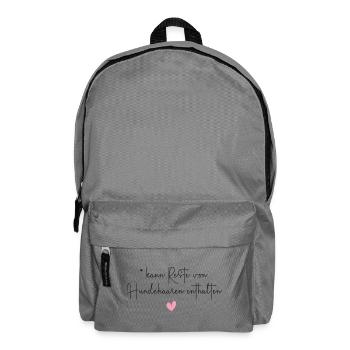 Hund Hundehaar lustiger Hunde Spruch Geschenk - Rucksack - Mittelgrau - Vorne