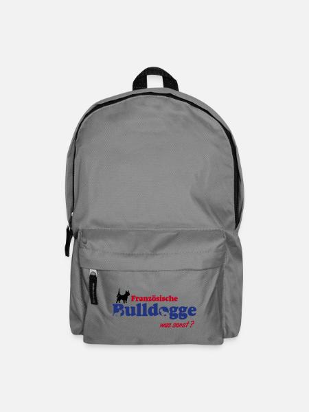 Französische Bulldogge Logo - Rucksack - Mittelgrau