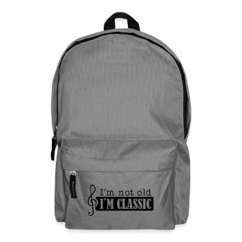 klassische Musik Notenschlüssel lustige Sprüche - Rucksack - Mittelgrau - Vorne