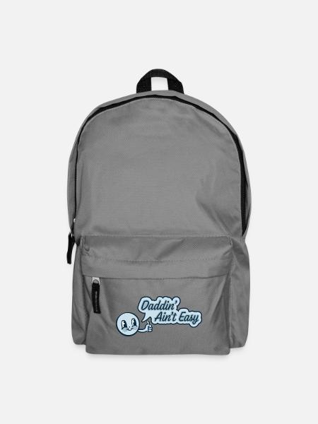 Daddin' Ain’t Easy – Lustiges Vatertags-Shirt - Rucksack - Mittelgrau