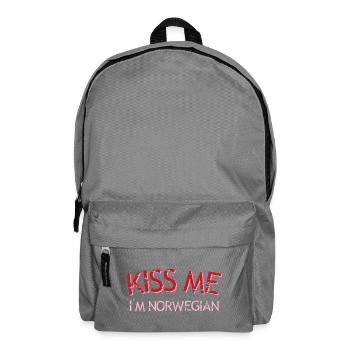 Kiss Me I'm Norwegian - Backpack - elephant grey - Front