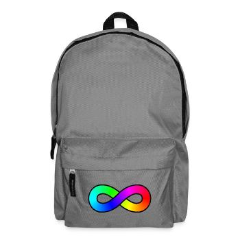 Autismus Regenbogen Unendlichkeit - Rucksack - Mittelgrau - Vorne
