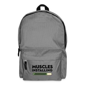 Muscles Installing Progress Bar Fitness Gym - Backpack - elephant grey - Front