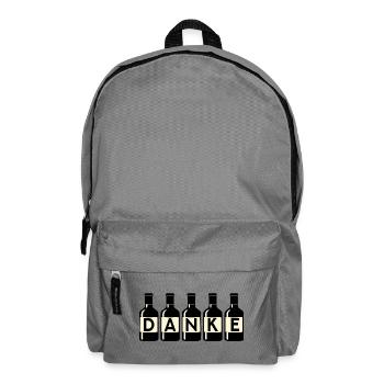 Dankeschön Danke Weinflaschen - Rucksack - Mittelgrau - Vorne