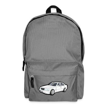 White Luxury Limousine Vector Print - Backpack - elephant grey - Front