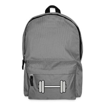 Hantel gewichte icon - Rucksack - Mittelgrau - Vorne