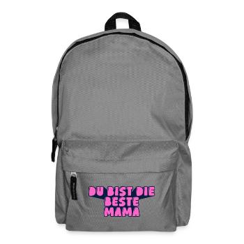 du bist die beste Mama - Rucksack - Mittelgrau - Vorne