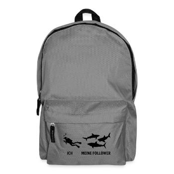 ich und Meine Follower Taucher Tauchen  - Rucksack - Mittelgrau - Vorne