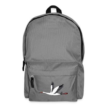 Stork bird - Backpack - elephant grey - Front