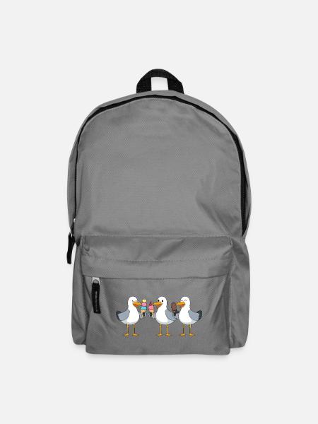 Möwen Eis Norddeutschland Nordsee Küste Seevogel - Rucksack - Mittelgrau