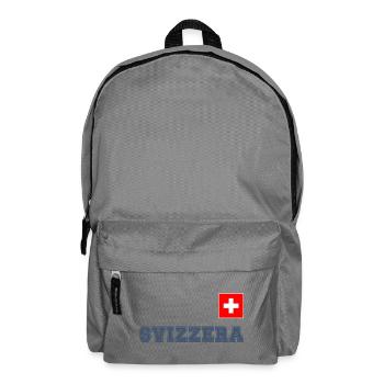 SVIZZERA - SCHWEIZ Trikot Look - mit Fahne Flagge - Rucksack - Mittelgrau - Vorne
