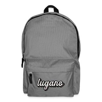 Lugano Neon Lettering Multiple Shadows - Backpack - elephant grey - Front