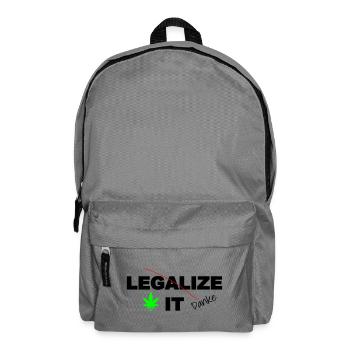 Gras Cannabis Marihuana Legalisierung - Rucksack - Mittelgrau - Vorne
