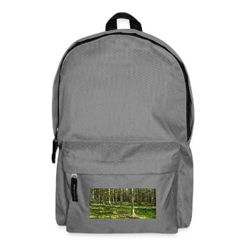 Lichter Waldlandschaft Druckdesign - Rucksack - Mittelgrau - Vorne