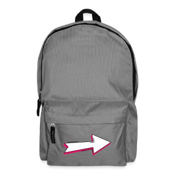 Abstrakte Neon Pfeil Illustration - Rucksack - Mittelgrau - Vorne