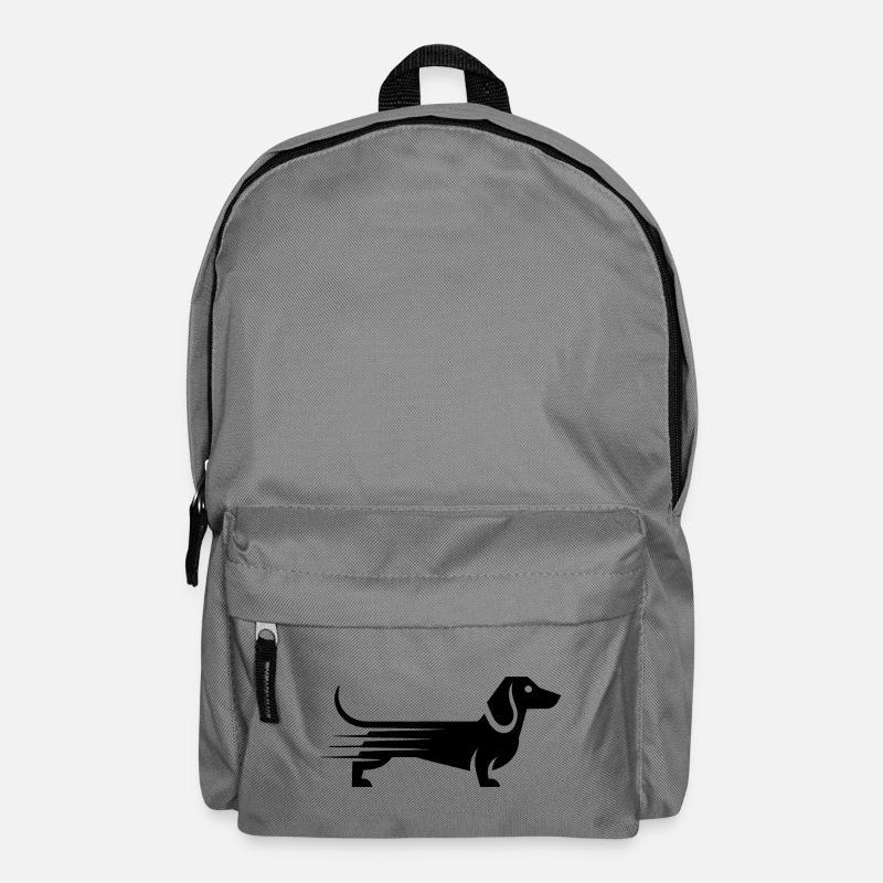 Dackel - Cooles Haustier Logo - Rucksack - Mittelgrau