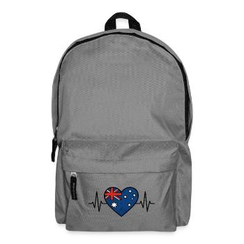 Australia Heartbeat Line Flag Love Travel Design - Backpack - elephant grey - Front