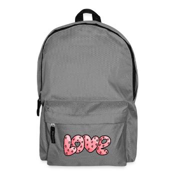 LOVE lettering – heart & love design - Backpack - elephant grey - Front