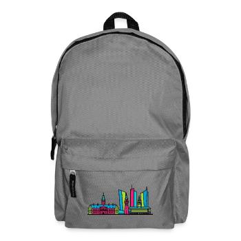 The Hague City Skyline Binnenhof Modern Line Art - Backpack - elephant grey - Front