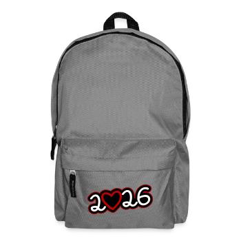 2026 Heart - Backpack - elephant grey - Front