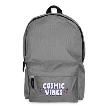 Cosmic Vibes lettering - Backpack - elephant grey - Front