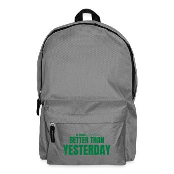 ALPHA DIVISION -Better than yesterday- Gym Apparel - Backpack - elephant grey - Front