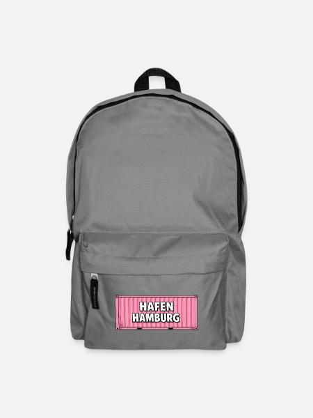 Hafen Hamburg Pink Container - Rucksack - Mittelgrau
