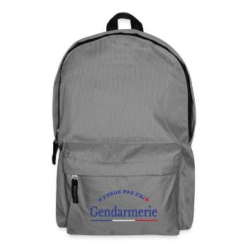 Gendarme Cadeau Humour Personnalisé - Sac à dos - gris éléphant - Devant
