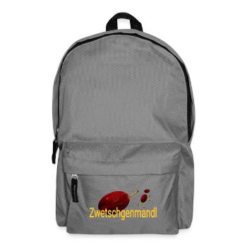 Zwetschgenmandl frucht bayerisch Obstliebhaber  - Rucksack - Mittelgrau - Vorne