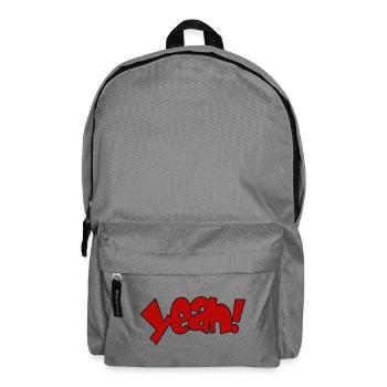 Yeah! Knallrot Ausdruck - Rucksack - Mittelgrau - Vorne
