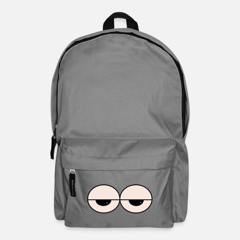 Schlummernde Augen Minimalstil - Rucksack - Mittelgrau