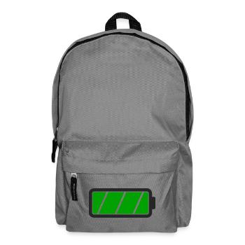 Batterie voll - Rucksack - Mittelgrau - Vorne