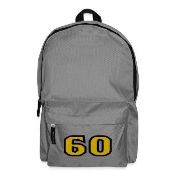 60. 60 YEARS. 60th ANNIVERSARY. 60TH BIRTHDAY. - Backpack - elephant grey - Front