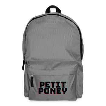 Petit poney - cadeau humour - musique petit poney - Sac à dos - gris éléphant - Devant