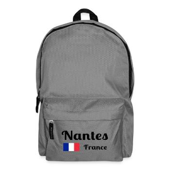 Nantes, France- Imprimés élégants - Sac à dos - gris éléphant - Devant