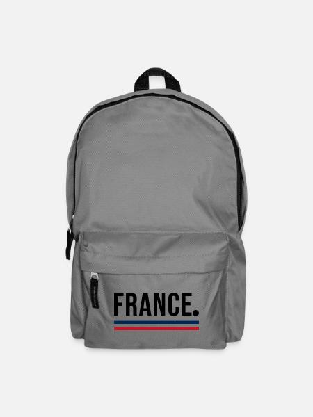 France – Minimal Streetwear Shirt - Backpack - elephant grey