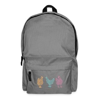 Chicken with heart - Backpack - elephant grey - Front
