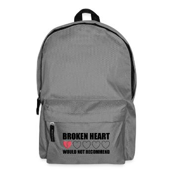 Broken Heart würde Anti Valentine nicht empfehlen - Rucksack - Mittelgrau - Vorne