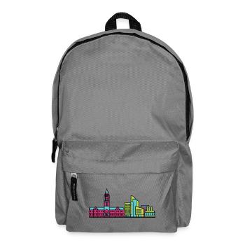Bradford City Skyline City Hall Modern Line Art - Backpack - elephant grey - Front