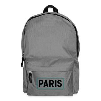 Pariser Vintage-Straßenschild - Rucksack - Mittelgrau - Vorne
